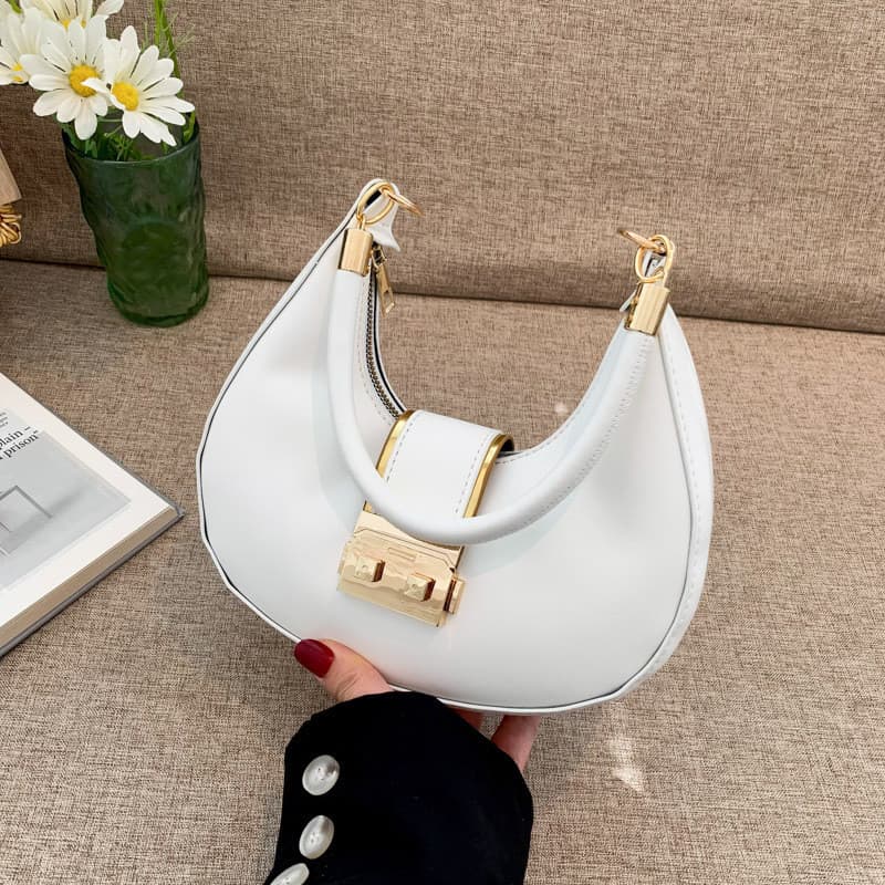 Bolsa feminina 2024 novo estilo High-End textura All-Match plissado axilas Baguette saco nicho de um ombro saco do mensa