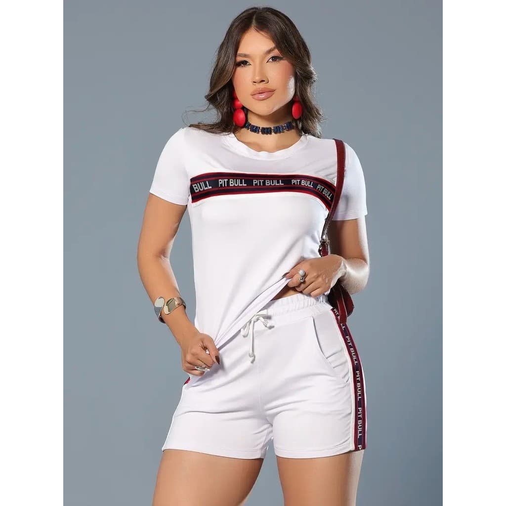 Short Branco com Elástico Personalizado PitBull Jeans 89969