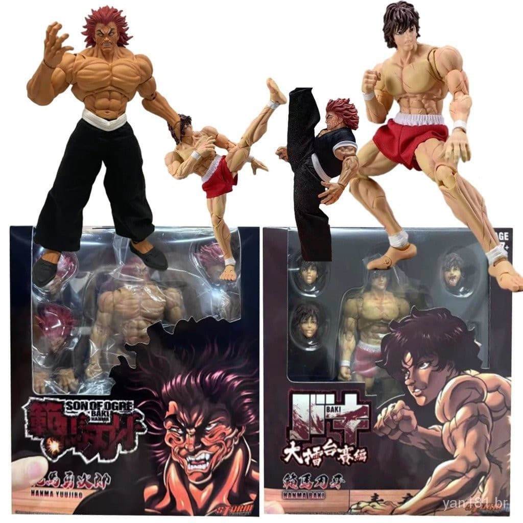 Figura de Ação Baki Hanma Yujiro ST 1/12 Dobradiça Padrão Boneco de Anime Modelo de Coleção OQDO