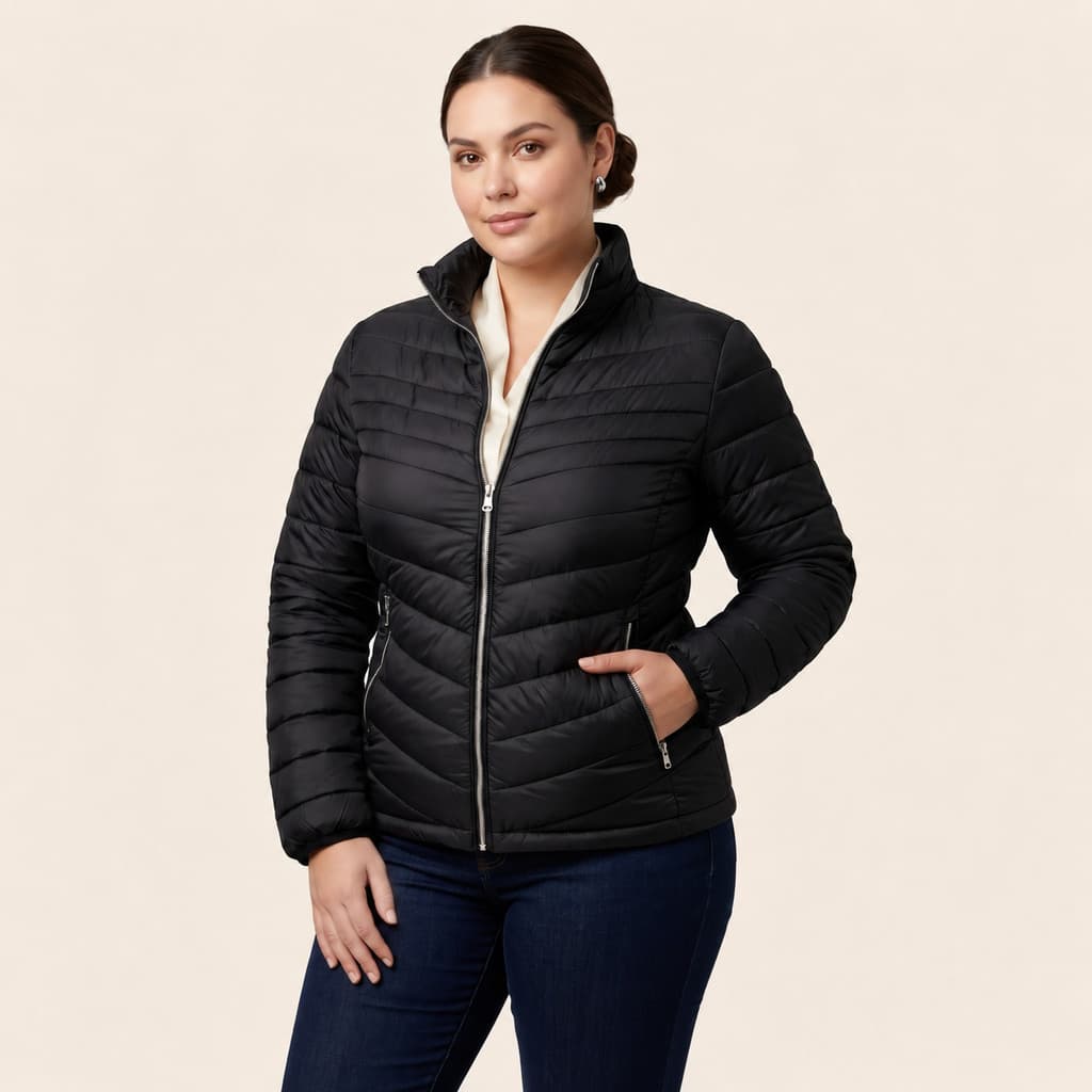 Jaqueta Puffer Feminina Plus Size Premium Casaco Térmico