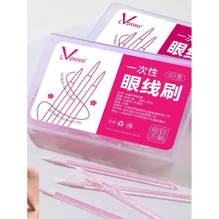 Pincel de delineador descartável portátil, delineador labial, caneta corretiva, batom, pincel pequeno, pente de sobrance