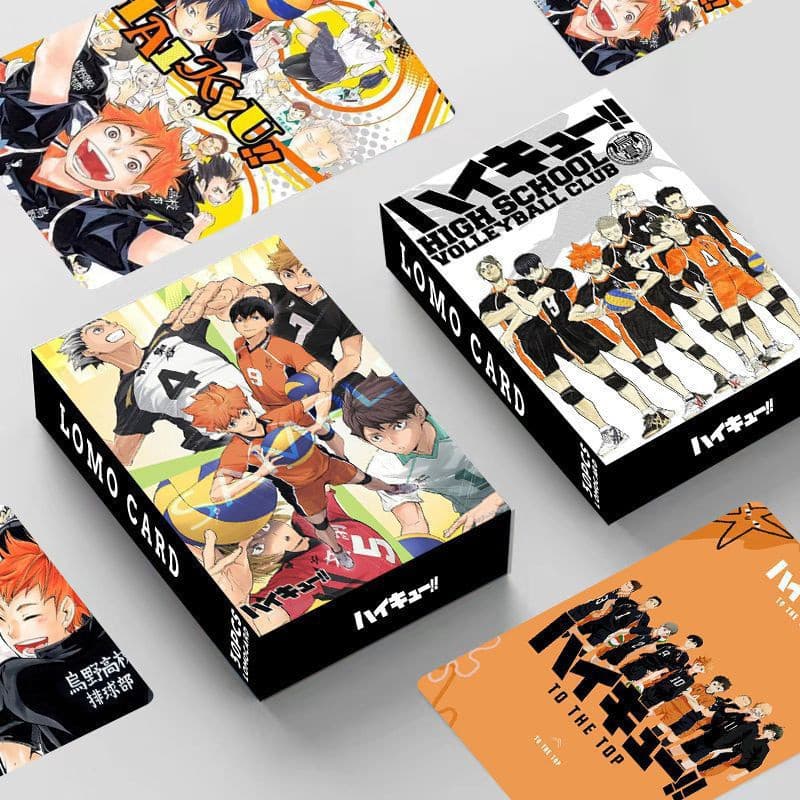 Haikyuu!! Cartões de Foto Lomo do Ensino Médio, Impressão em Dois Lados, 30 Cartões por Caixa MRQH