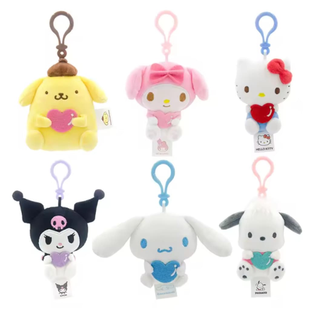 Chaveiro de pelúcia Personagens Sanrio NOVO