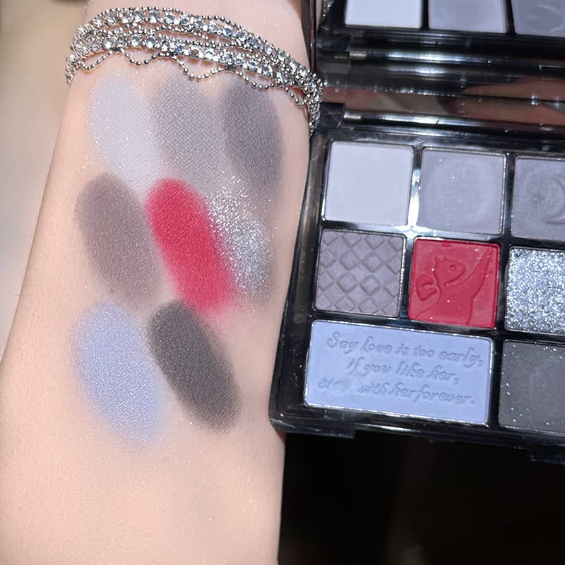 DIKALU Ins Paris jardim paleta de sombras leite chá terra cor nicho pintura a óleo nove cores pétala contas sombra fosca