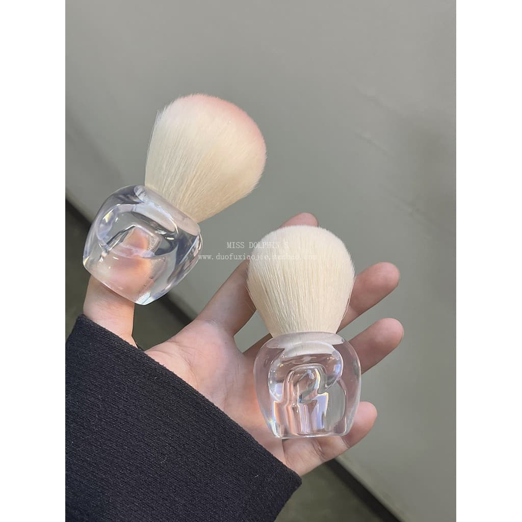 Mini curto pequeno maçã grande pincel de pó solto pincel de pó solto Super macio pincel de maquiagem pincel macio Manicu