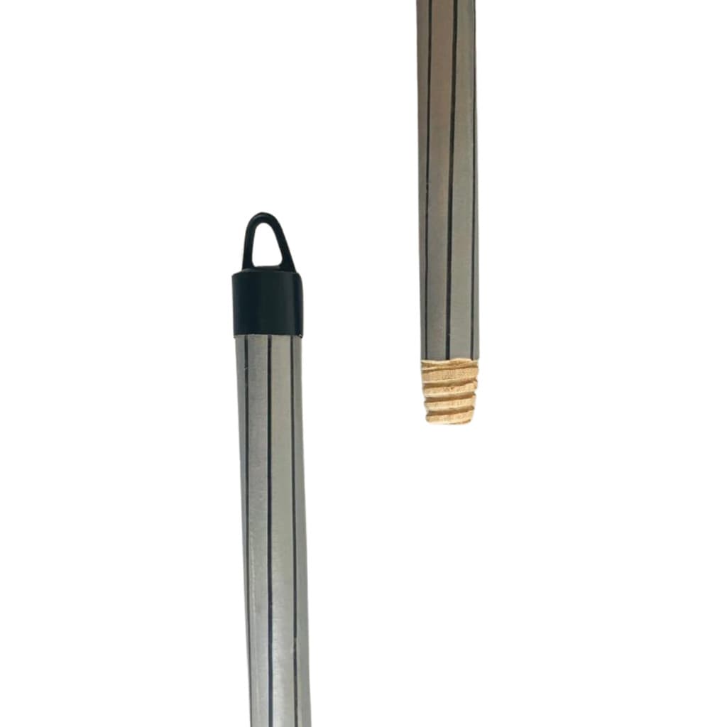 Kit 5 Unidades CABO 60cm Rosca Para Desentupidor Madeira Encaixe Universal com Alça Plastificado / Encapado Para Pá
