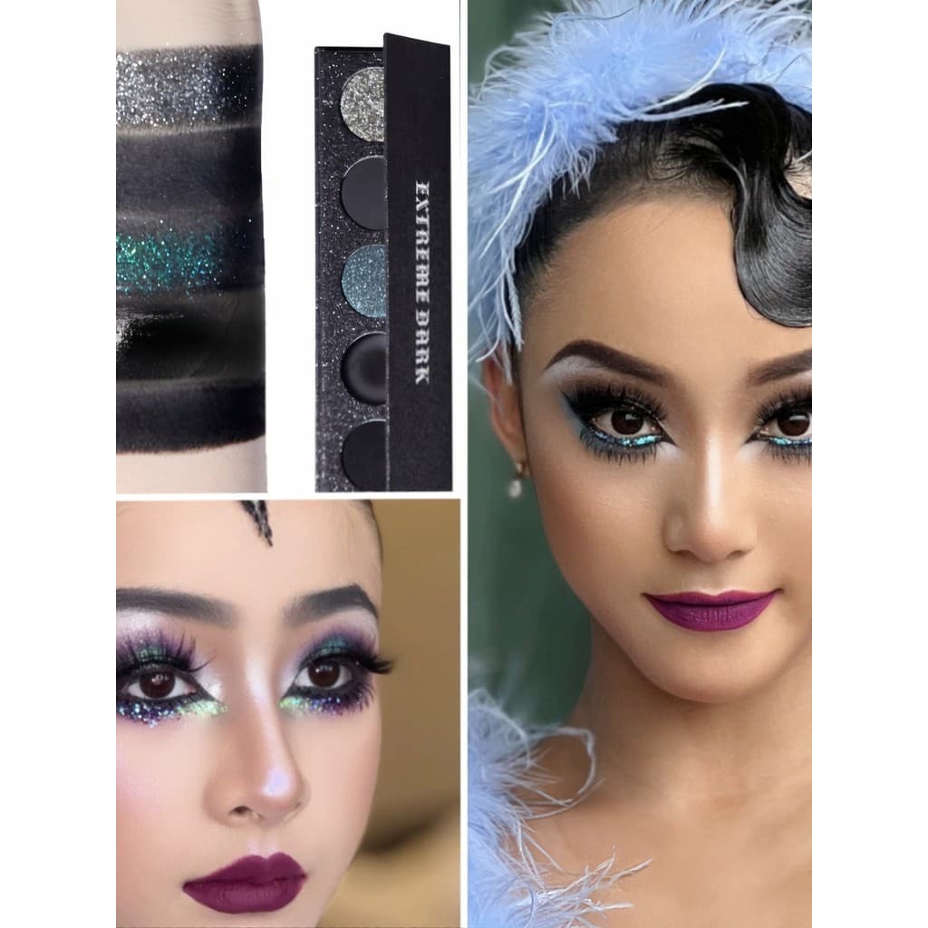 Paleta de sombras dedicadas para competição de dança latina, lantejoulas peroladas foscas, cosméticos cos, Glitter, palc