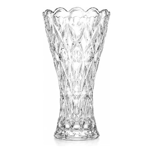 Vasos De Cristal Decorativo 14cm Flores Solitário Mesa Posta Transparente Lisa