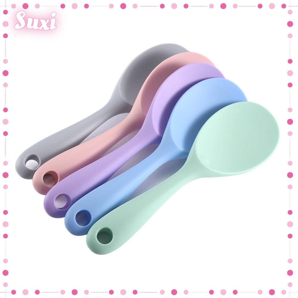 LUCKY-SUXI Colher De Arroz De Silicone De Uma Peça Com Alça Suspensa Para Cozinhar Resistente A Altas Temperaturas