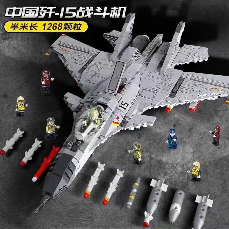 1268 pçs lego J-15 lutador transportadora aeronaves modelo militar montado lego blocos de construção brinquedos educativ