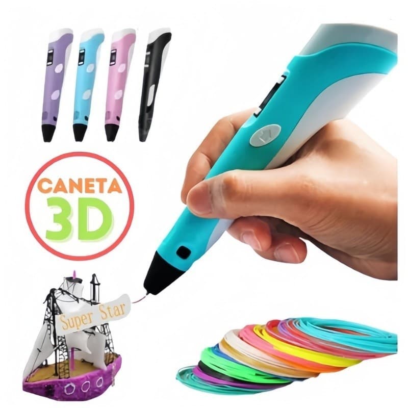 Impressora Manual De Caneta 3D Para Crianças E Adultos Com Filamentos DIY Plástico Ou Filamento ABS Tela LCD Desenho 3D