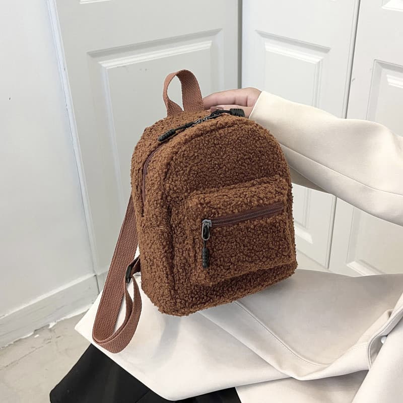Versão coreana All-Match mochila feminina novo estilo contraste cor moda pequena mochila de viagem Retro Commuter Mini n
