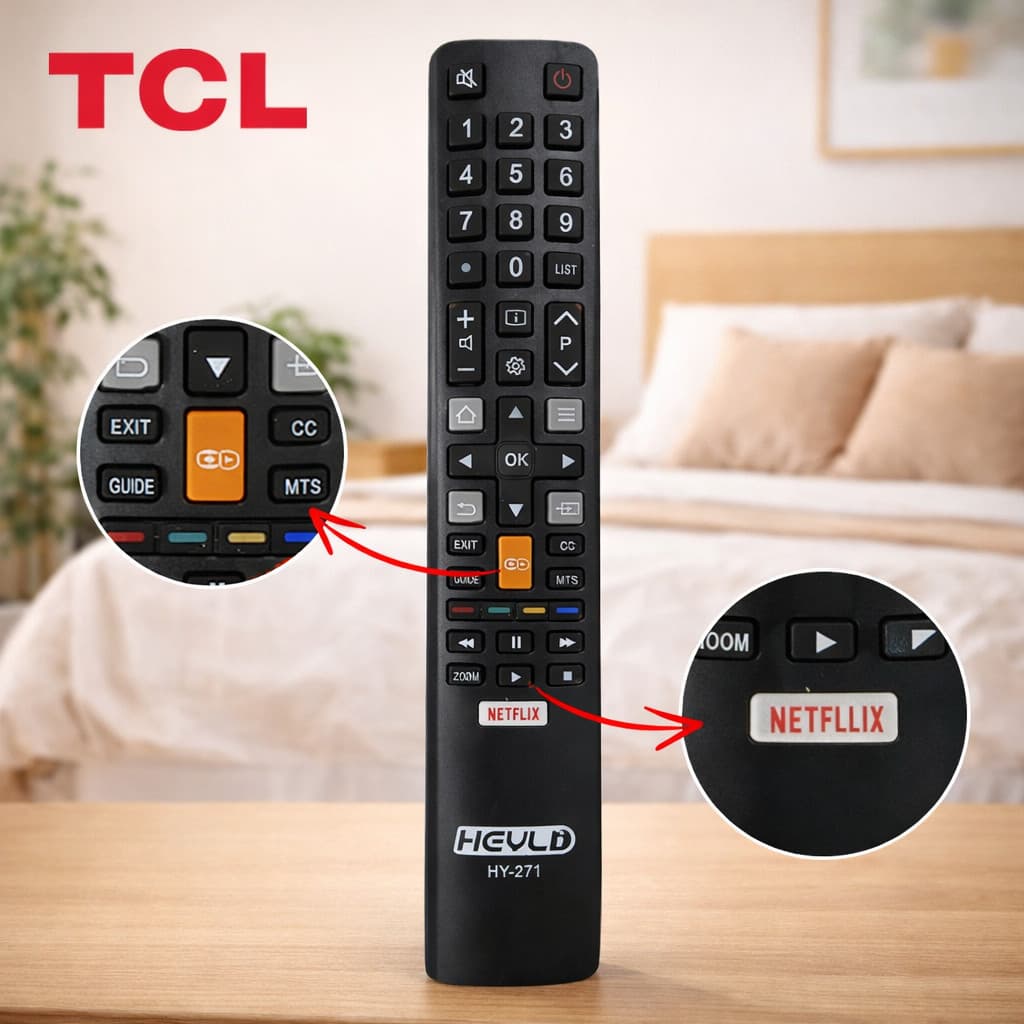 Controle remoto TCL para TV SMART / NETFLIX, GLOBOPLAY / HY-271