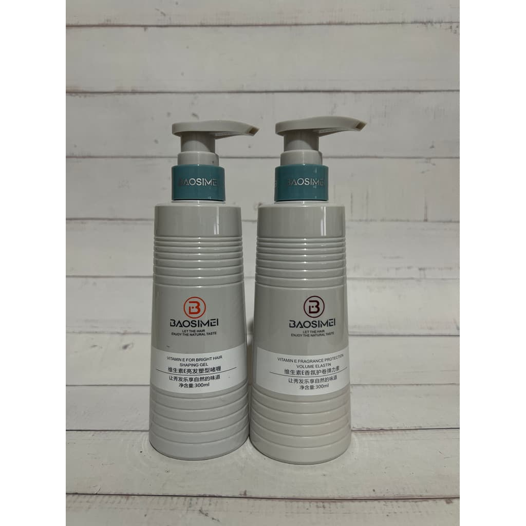 Baosmei vitamina E elastina Gel água cera cuidados cabelos cacheados hidratante estilo macio sem enxágue