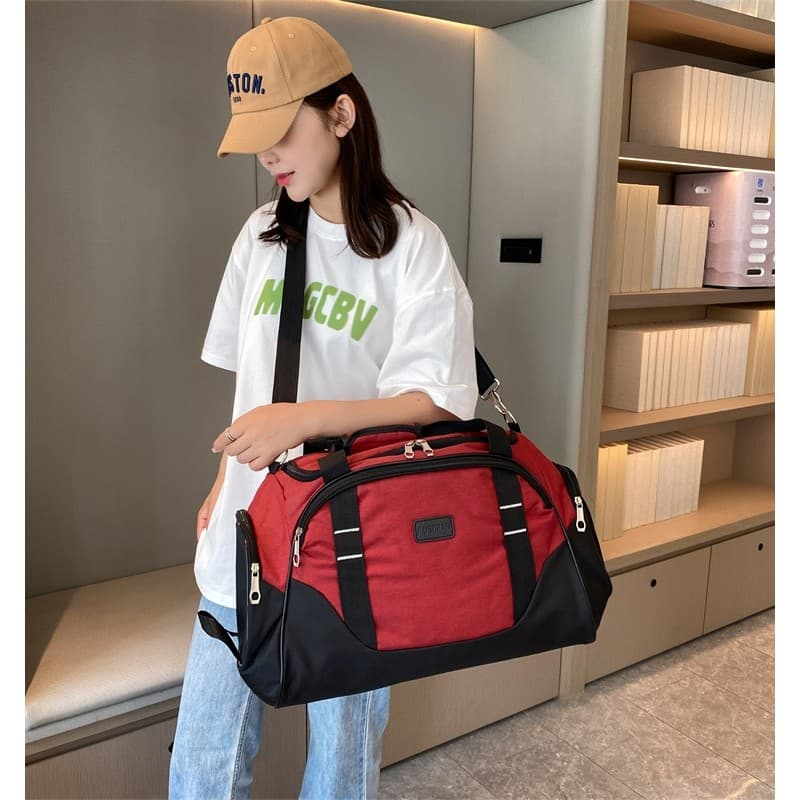 Bolsa de viagem portátil de grande capacidade, bolsa de ginástica masculina, bolsa esportiva de um ombro, bolsa de viage