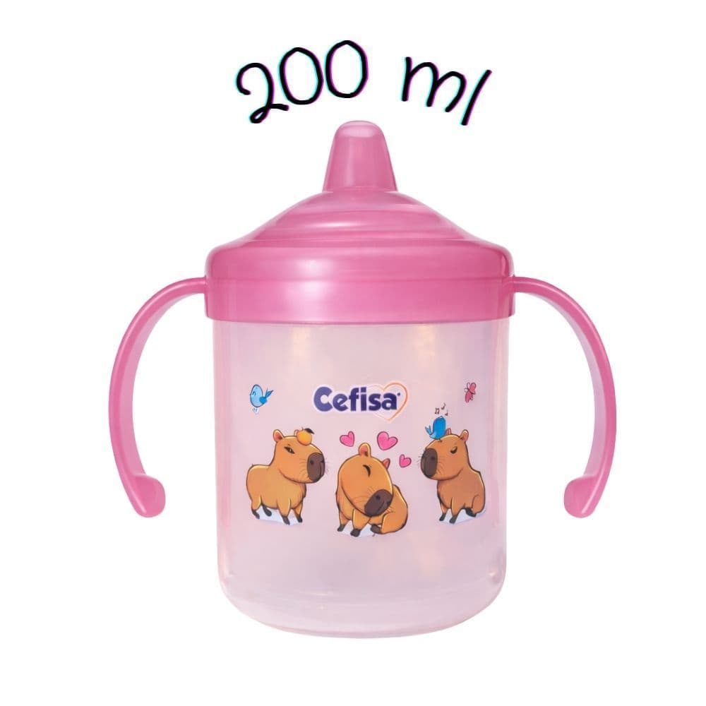 Caneca de Treinamento Infantil Cefisa 200ml com Pegadores Copo Antivazamento Envio Rápido