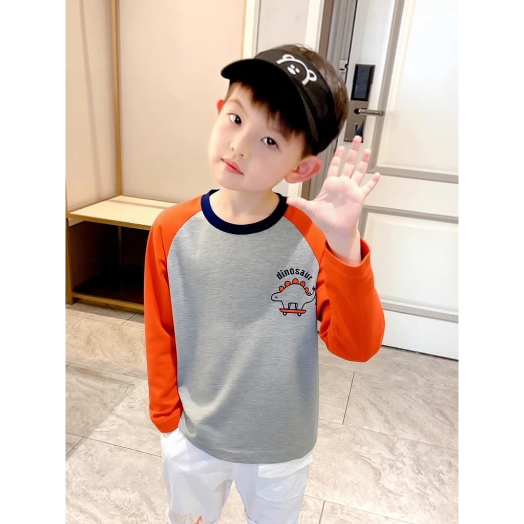 27 crianças versão coreana roupas infantis primavera camisa de fundo infantil na moda menino roupas de bebê puro algodão