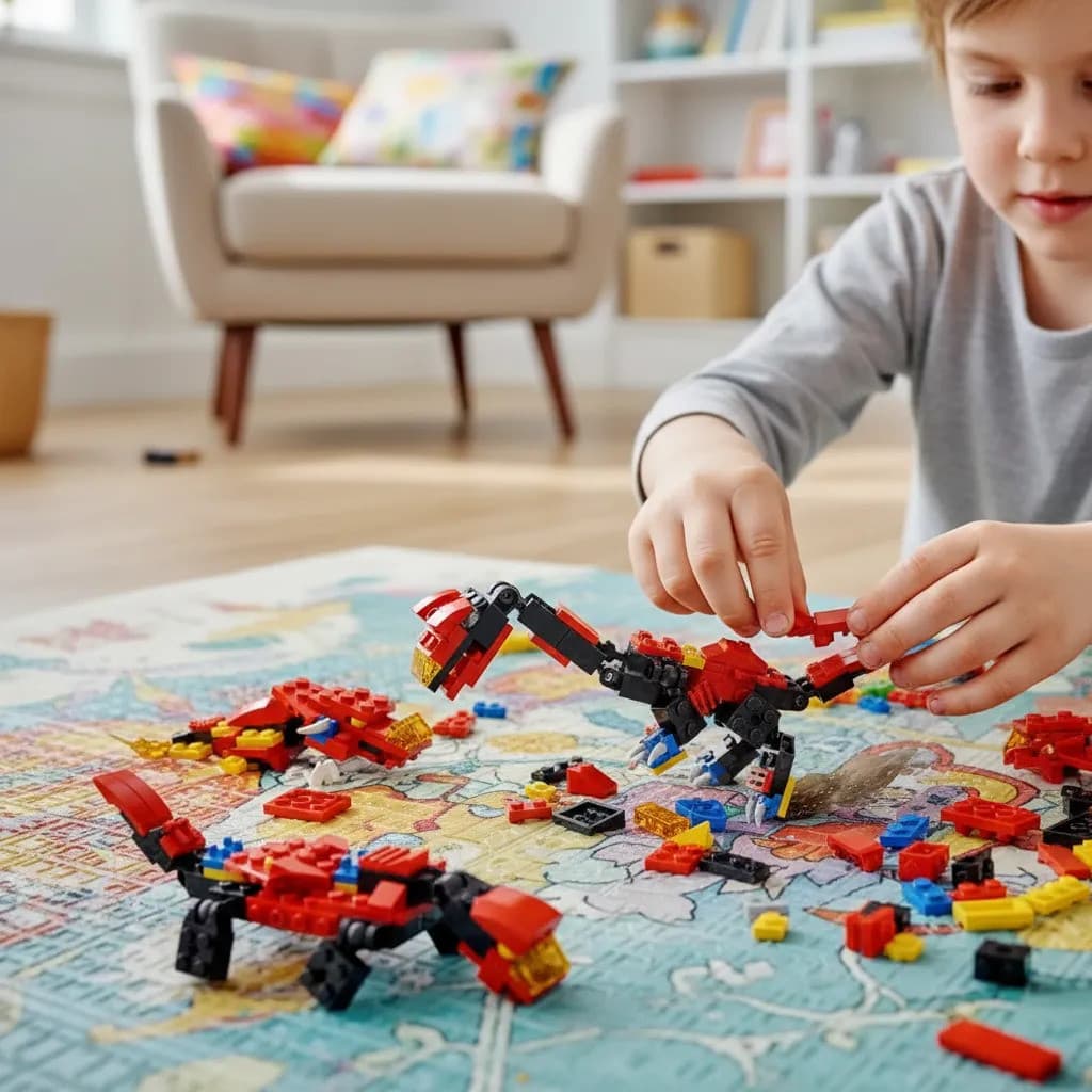 Blocos De Montar Dinossauro Transformável 3 Em 1 Infantil 2 Dinossauro