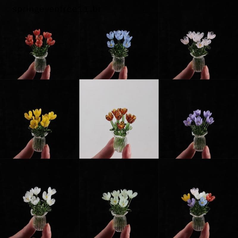 Primavera 6/7 Pçs Simulação Flores De Vidro Impressionantes Plantas Artificiais Realistas Para Casa Fresca E Mesa Presen