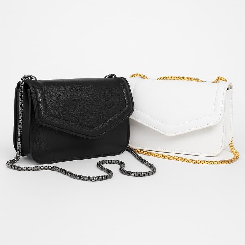 KIT 2 bolsa Lancamento Mini Bag De Festa Metalizada Espelhada Porta Celular Porta Moeda Com Corrente