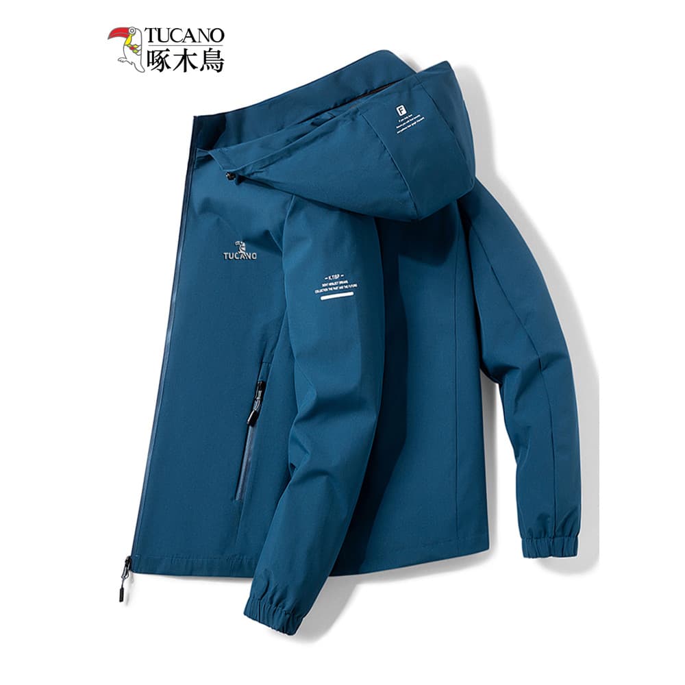 Woodpecker primavera outono jaqueta masculina destacável capuz esportes Casual uniforme de beisebol inverno forro de lã