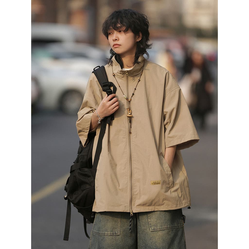 Ponta verão novo estilo japonês camisa de manga curta das mulheres dos homens macacão de alta qualidade solto Casual me