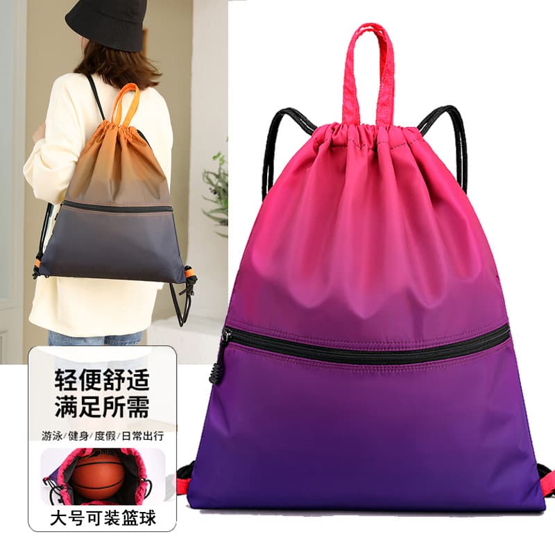 Saco de cordão 2026 novo estilo Oxford pano mochila feminina estudante universitário simples portátil saco de escola esp