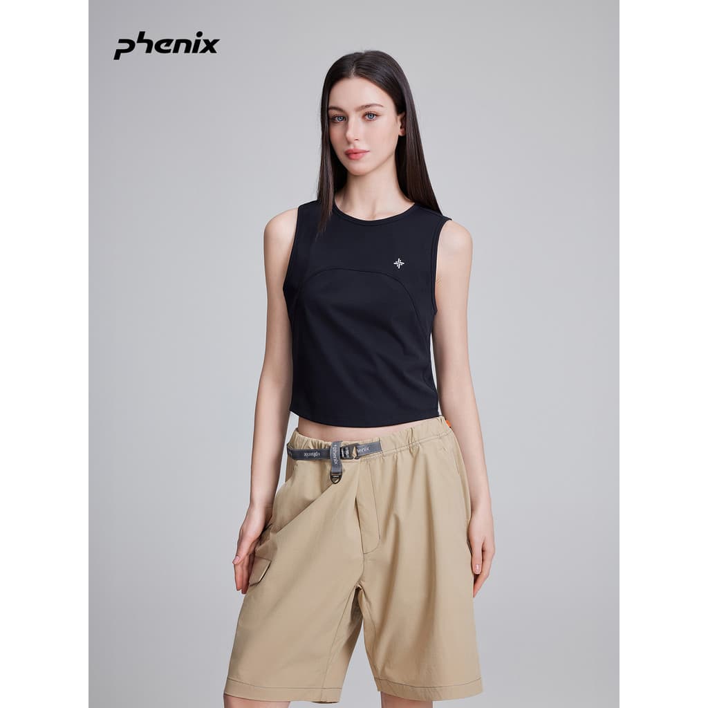 +phenix Phoenix Sports Colete de malha feminino 2026SS novo estilo lazer ao ar livre antibacteriano sem mangas camiseta