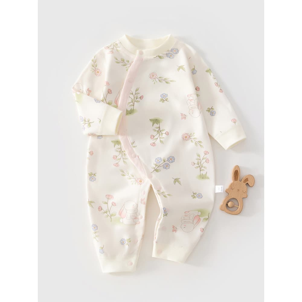Macacão recém-nascido primavera outono bebê menina outono recém-nascido macacão de algodão puro classe a bebê roupas out