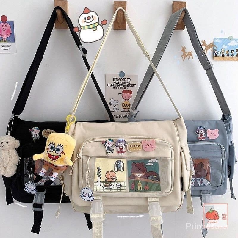 Bolsa unissex, bolsa transversal de nylon impermeável RMFK