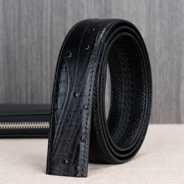 cinto masculino plus size cinto masculino grife ⚘Cinto sem cabeça masculino Camelbird padrão couro genuíno fivela automá