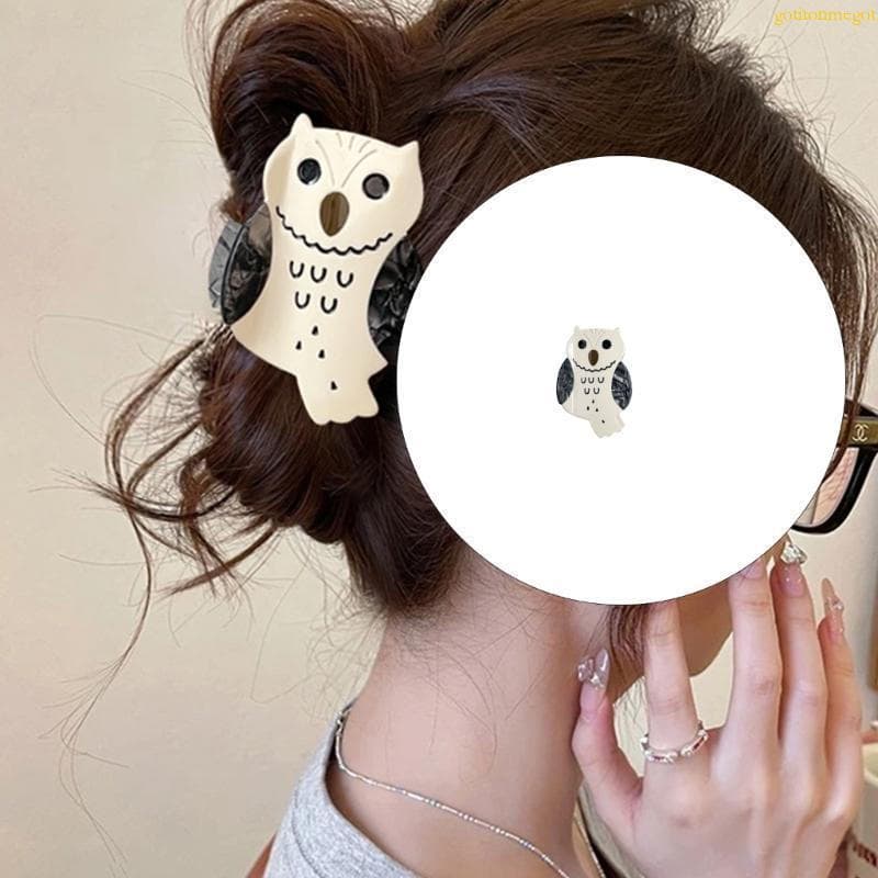 gotitonmegot Grampo Cabelo Moderno Meio Acima , Capacidade , Formato Coruja Desenho Animado , Design Antiderrap