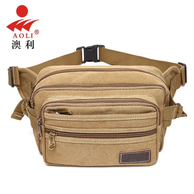 Bolsa de cintura austríaca + masculina de lona esportiva ao ar livre bolsa de cintura transversal bolsa masculina multif