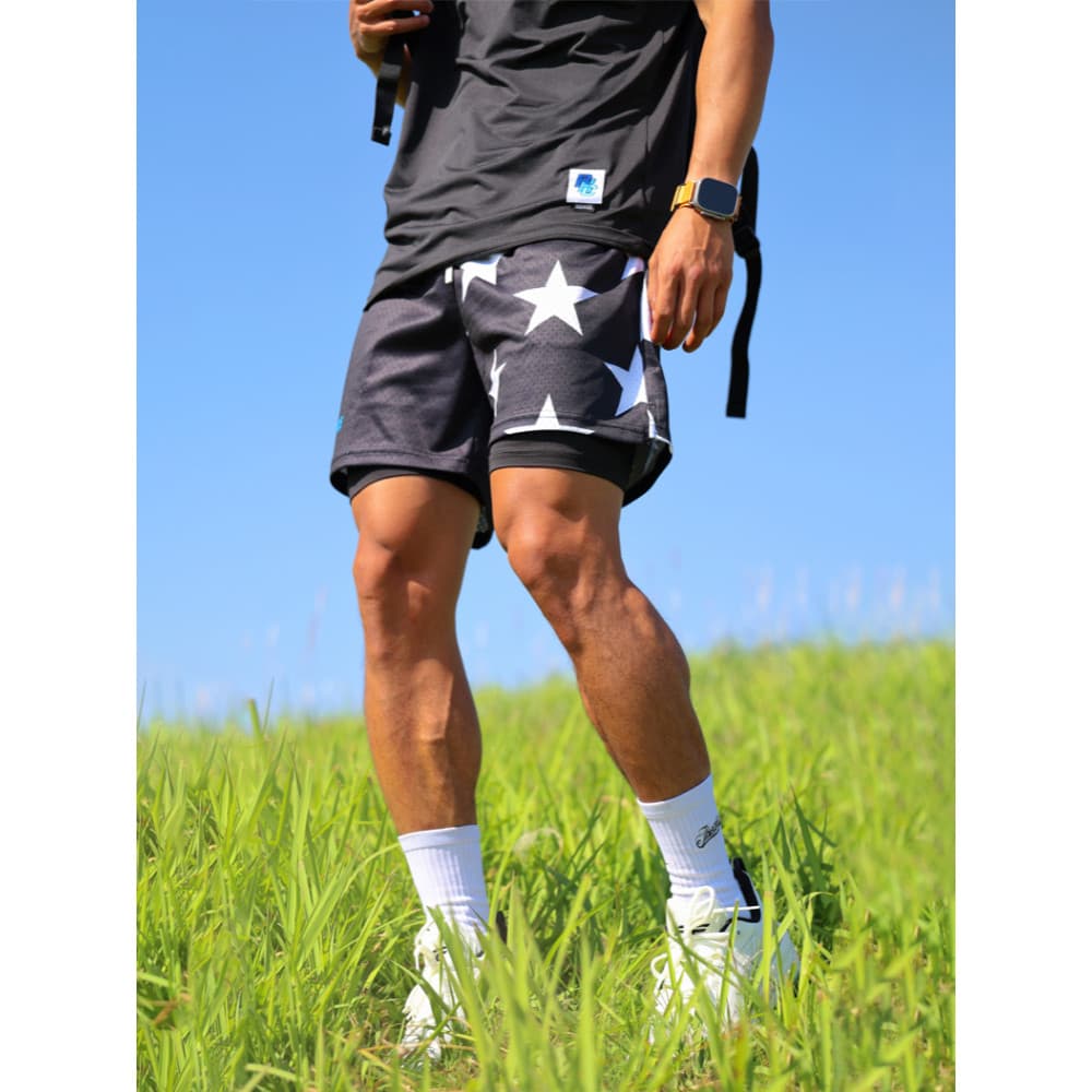 Bkcxzice Co-Branded smvp americano Retro busto estrela Shorts de basquete respirável esportes Casual quarto masculino
