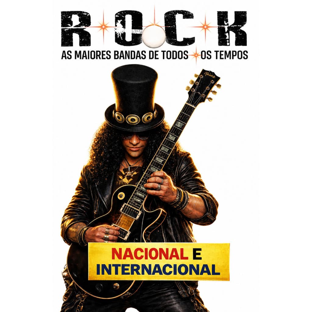 Usb Multimídia Personalizado - Estilo Rock Nacional & Internacional | Organização Digital em MP3