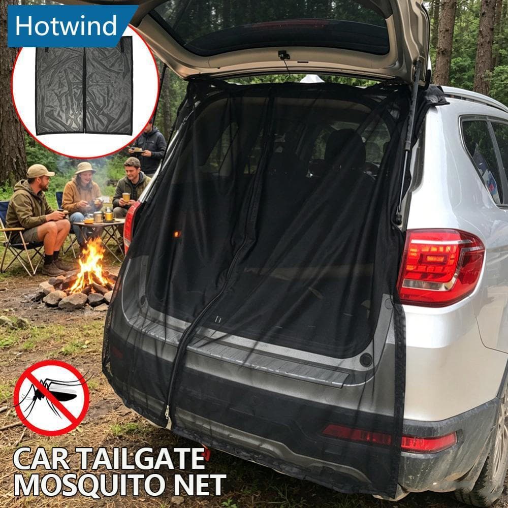 HW Verão Magnético Tronco Do Carro Malha À Prova De Mosquito Pára-Sol Tela Cortinas Bagageira Respirável Mosquiteiro Par