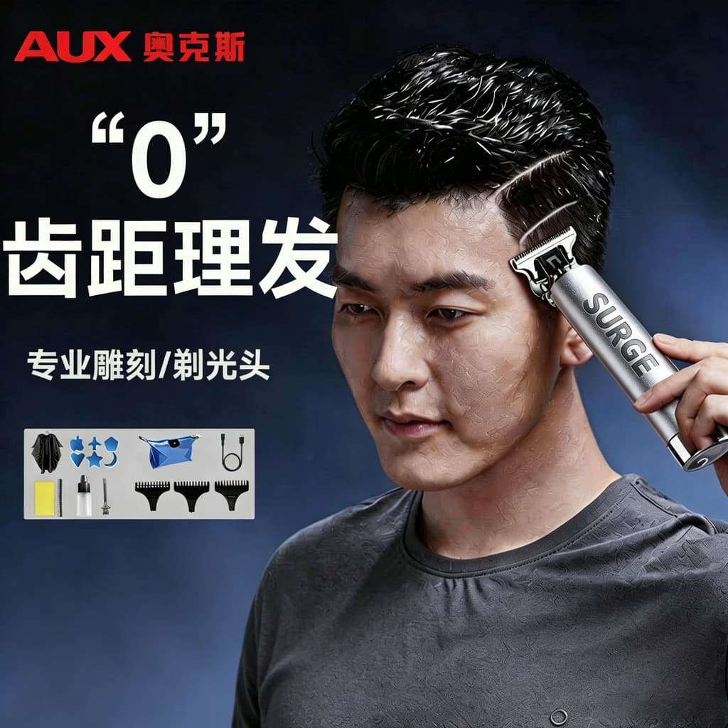Aox máquina de cortar cabelo elétrica máquina de cortar cabelo doméstica cabeça de barbear ferramenta especial útil cabe