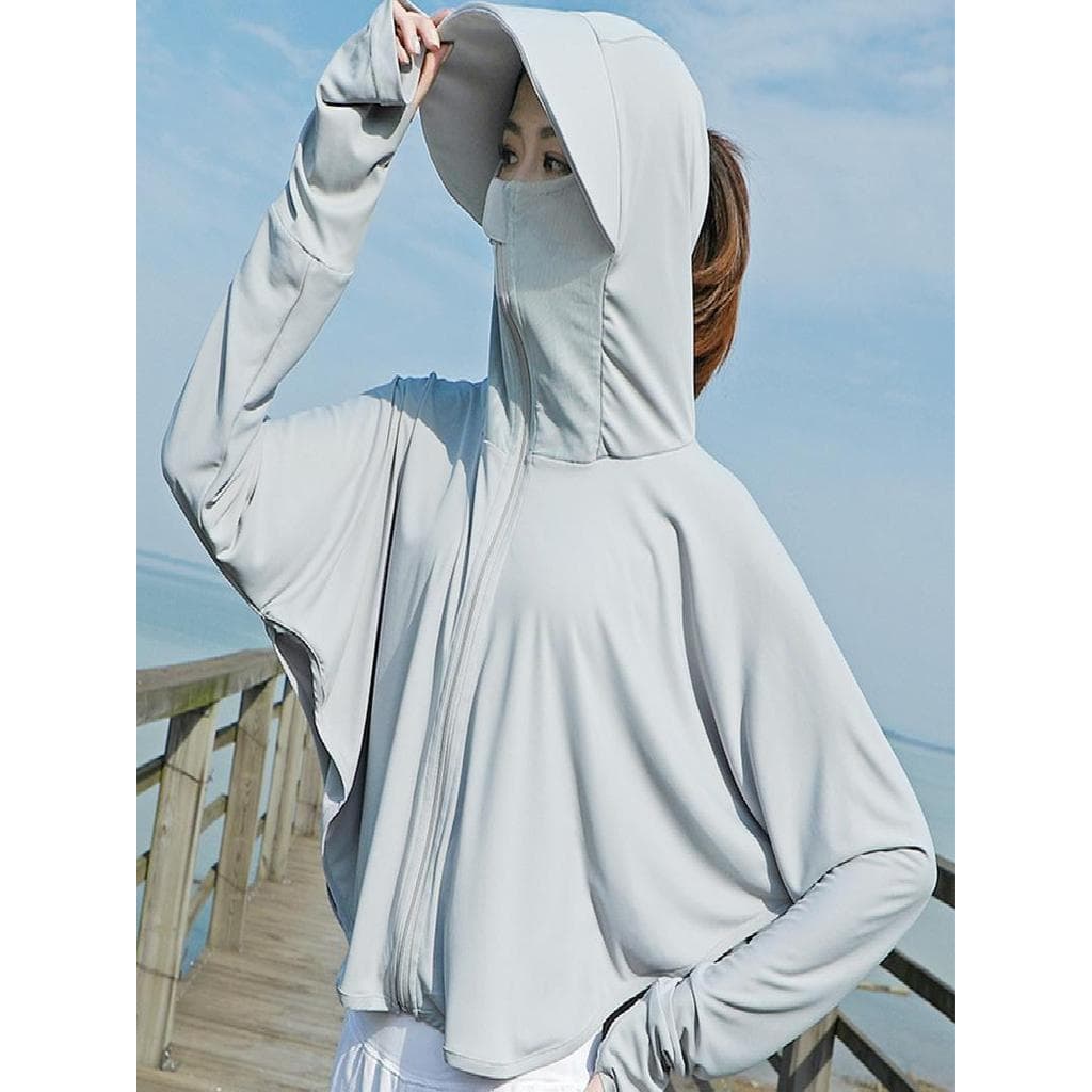 Protetor solar roupas femininas verão 2026 novo estilo de seda gelo fio cru xale jaqueta feminina estilo fino protetor s