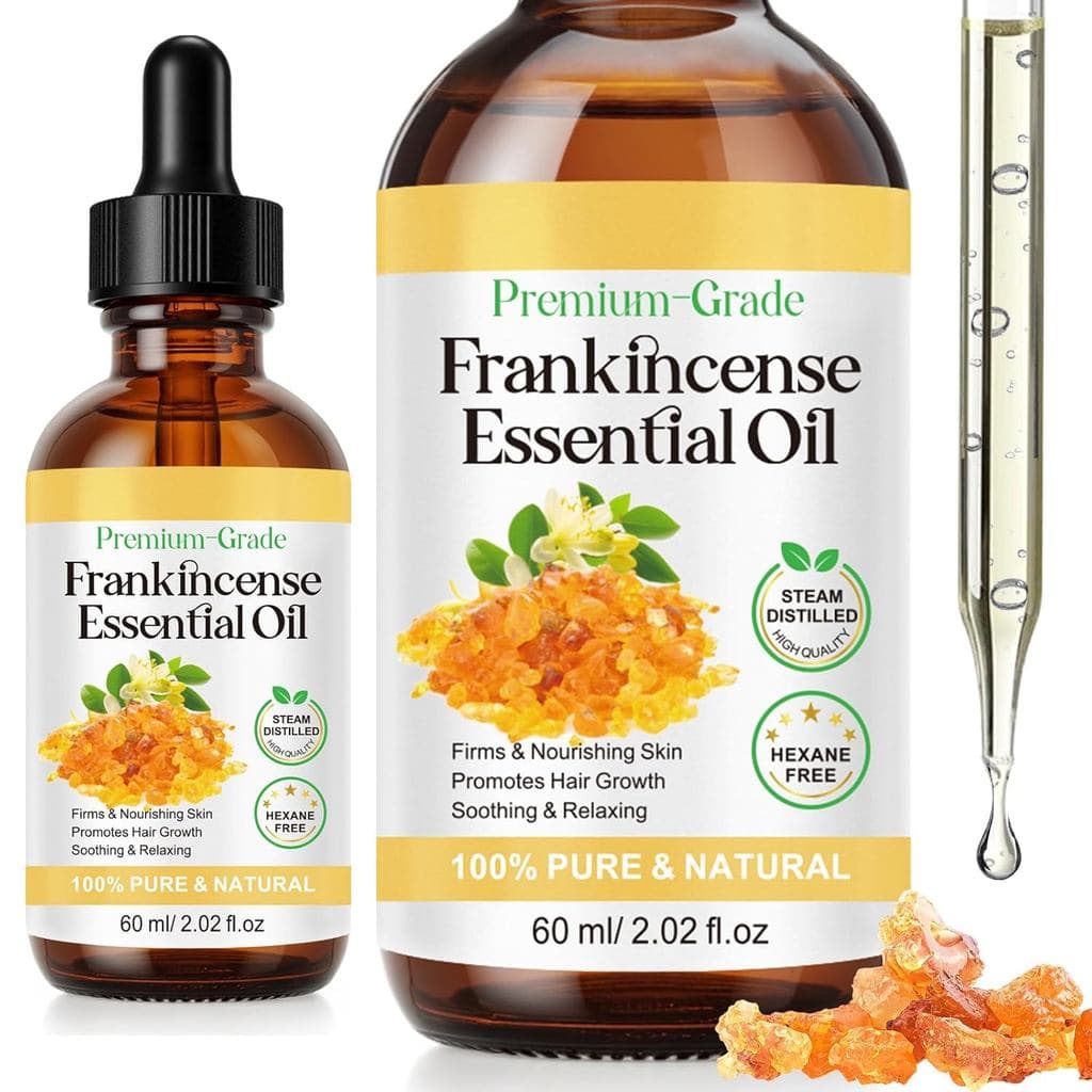 Óleo de Resina de Olíbano para o Rosto 2.02 fl.oz, Reduz Linhas Finas e Rugas, Acalma e Repara a Pele, Hidratação Profun