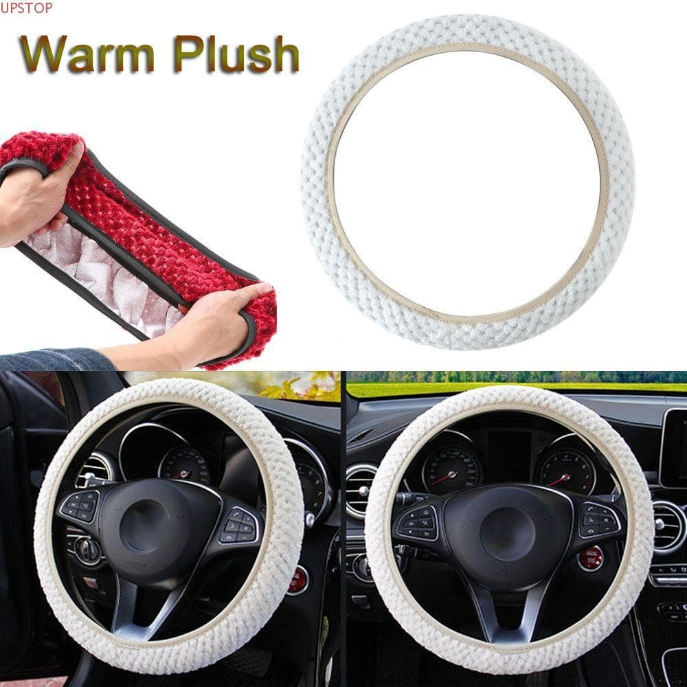 UPSTOP Capa Para Volante De Carro Estilo Antiderrapante Inverno Quente Pelúcia