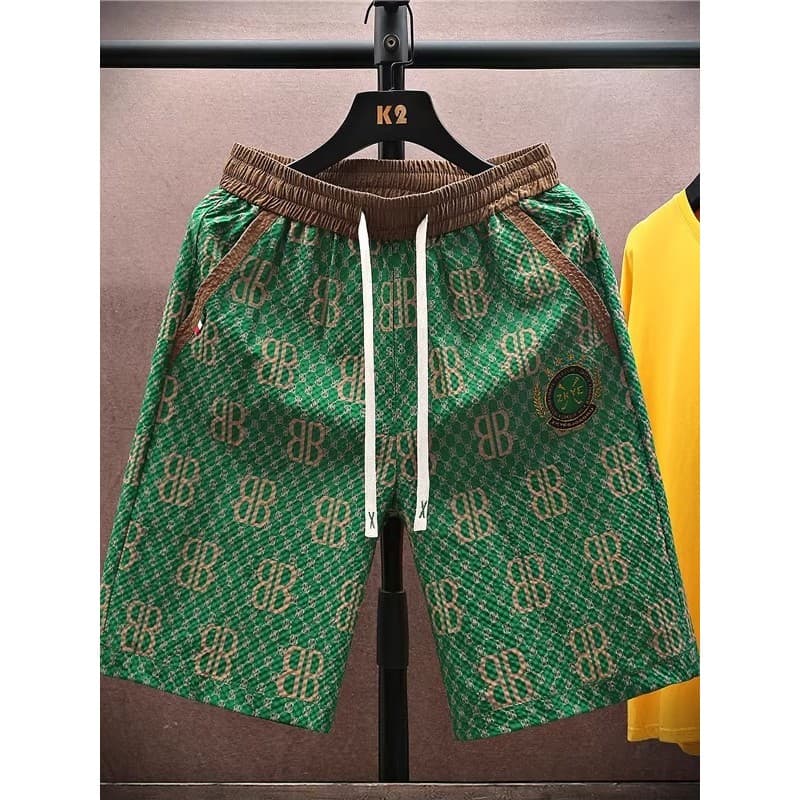 Novos Shorts masculinos influenciador impresso Casual calças de cinco pontos bater bens na moda moda exterior usar calça