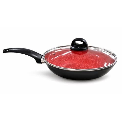 Frigideira Antiaderente Ceramica 28cm Com Tampa Cozinha Pratica Duravel