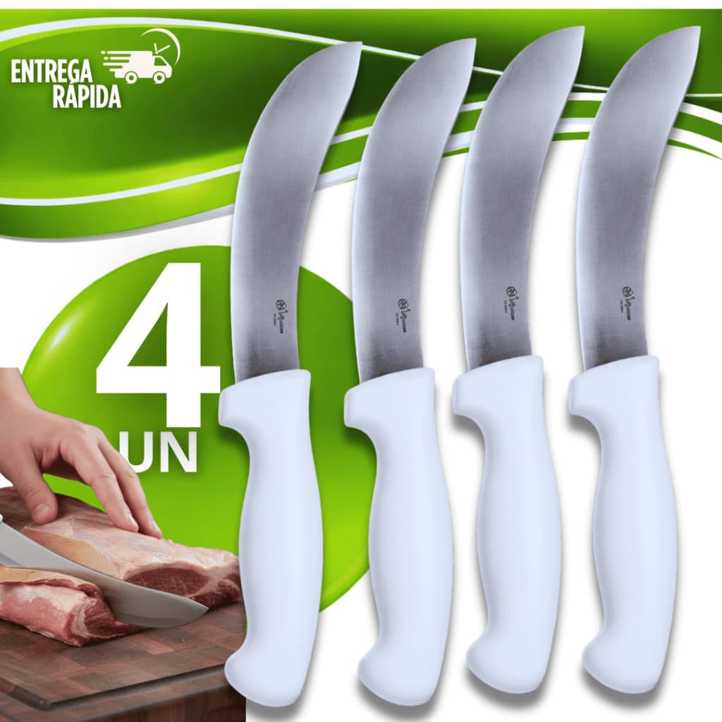 Combos Facas Tira Couro Aço Inox Profissional 6 Polegadas Açougueiro Churrasco Rural Cozinha Utensílios Faca