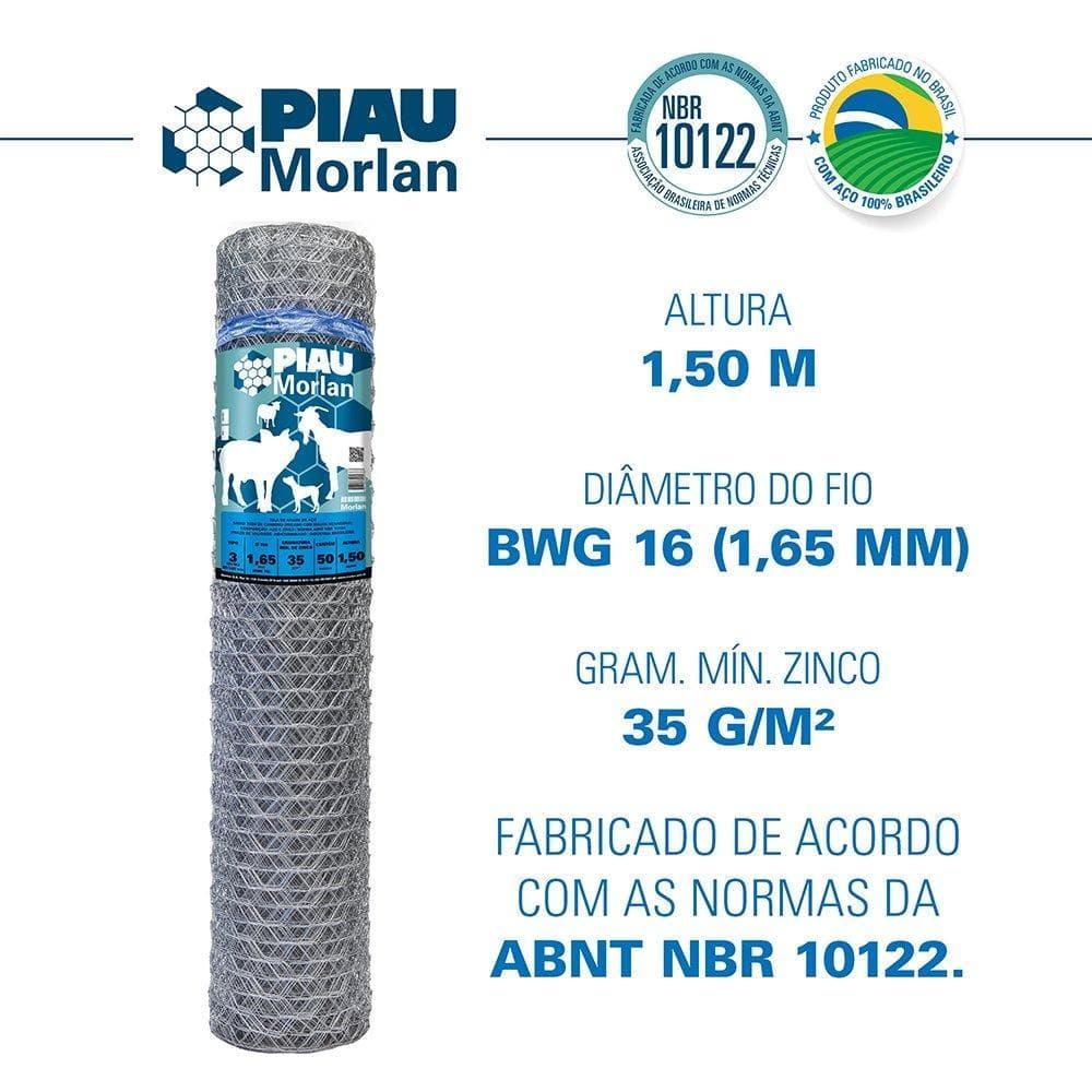 Kit 2 Tela Piau Morlan Mangueirão 3x16x1,50m 50m