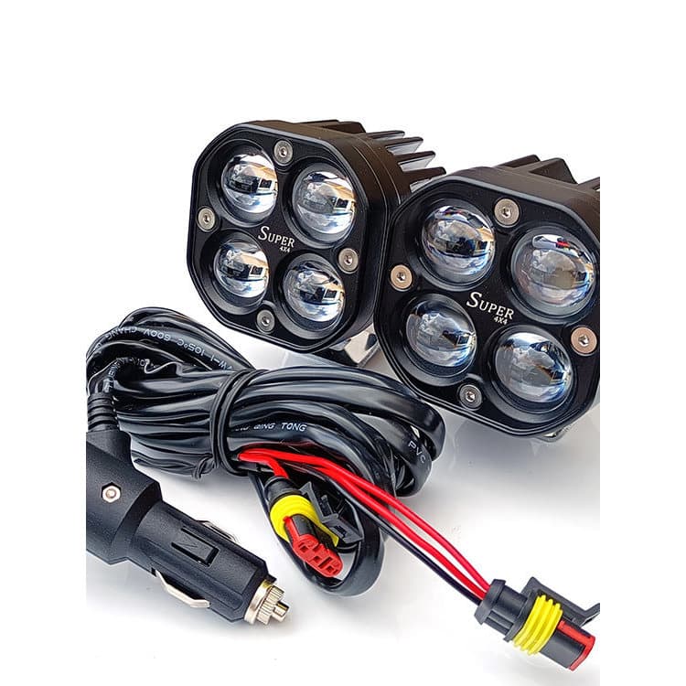 [Produto de Alta Qualidade] Farol LED Automotivo de Dupla Função (Luz Alta e Baixa) com Lente Bicolor, Farol com Conecto
