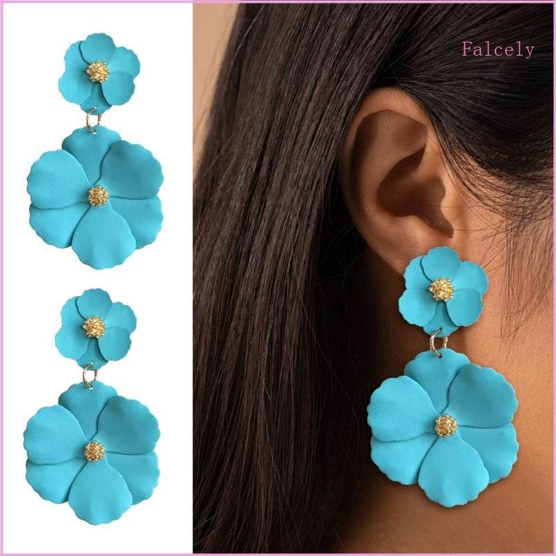 Brincos Flores Exclusivas, Elegantes E Coloridos Pendurados
