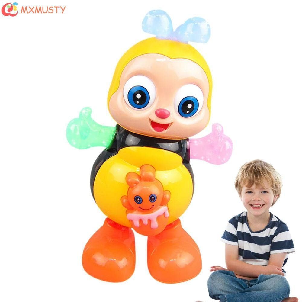 MXMUSTYZA Dança Abelha Brinquedo , Flash Interativo Iluminação Brinquedos Elétricos , Desenhos Animados Crianças Música