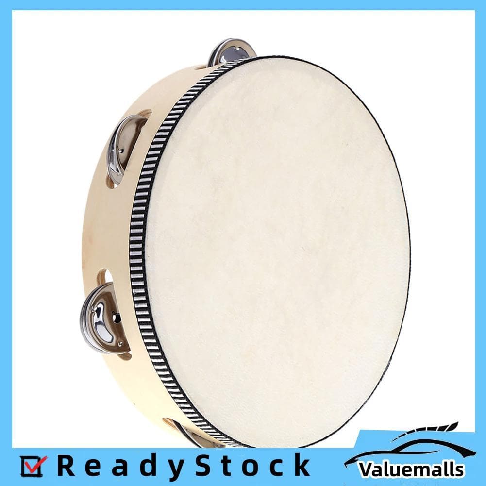 Valuemalls-br Valuemalls-br 8 Polegada pandeiro portátil com metal jingles percussão instrumento de educação precoce