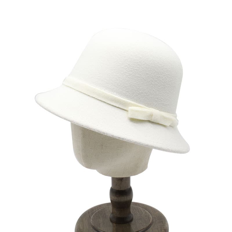 2023 novo estilo Hepburn estilo de lã bacia chapéu feminino francês Retro outono inverno chapéu superior elegante quente