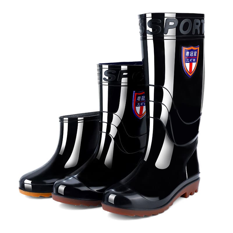 Botas de chuva masculinas, botas de chuva resistentes ao desgaste, sapatos impermeáveis, antiderrapantes, de lã, sapatos